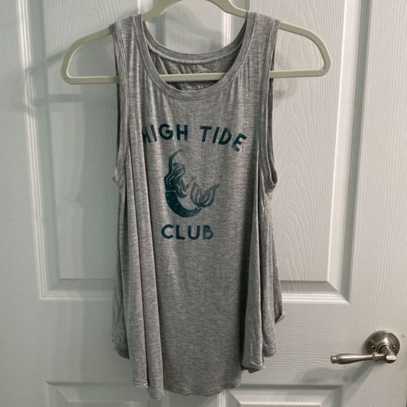 AEO 'High Tide Club' Soft & Sexy open back Tank - Gray - Picture 1 of 7